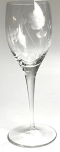 CCI21 von Crystal Clear Industries Blume geätzt Kristall Weinglas 7 1/2" hoch - Bild 1 von 18