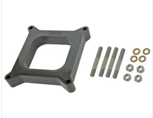 CARBURETOR SPACER 1 INCH BLACK PHENOLIC SQUARE BORE 1 HOLE HOLLEY - AFB - Picture 1 of 1