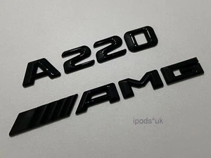 NUEVO MERCEDES BENZ A220 AMG BOTAS TRASERAS BRILLANTES NEGRAS INSIGNIAS - Imagen 1 de 4