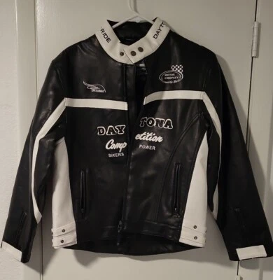 Dayton Grand Prix Wild Ride Women's Motorcyle Jacket size 14 pvc shell. - Image 1 of 4