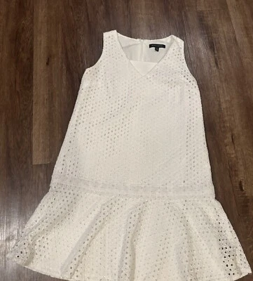 Banana Republic Lace Drop Waist Summer Party Dress #472540 Size 4 White - Image 1 of 3