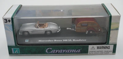 Cararama 1/72 MERCEDES BENZ 300 SL Roadster and Trailer NEW In Box - Image 1 of 3