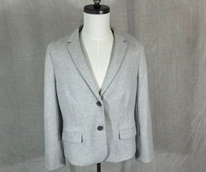 Blazer Talbots Mujer 16 Gris Blanco Botón Frontal Mezcla Rayón Chaqueta de Carrera Nuevo con Etiquetas - Imagen 1 de 9
