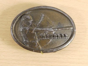 Vintage 1978 Baseball Gürtelschnalle Indiana Metall Handwerk Zinn Sammlerstück - Bild 1 von 10