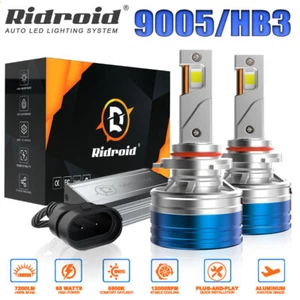 Par de bombillas LED 9005/HB3 de haz alto 7200LM súper blancas extremadamente brillantes - Imagen 1 de 15