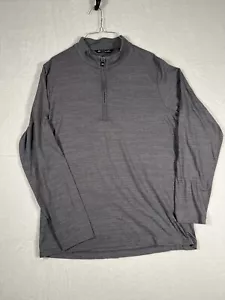 Travis Mathew Men's Half Zip Longsleeve Pullover Athletic Grey Top Size LG - Picture 1 of 8
