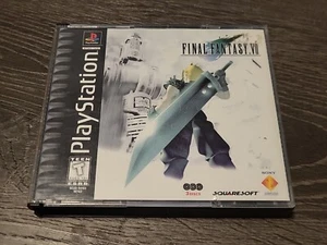 Final Fantasy VII Black Label (PlayStation 1 PS1) - Tested - Authentic No Manual - Picture 1 of 7