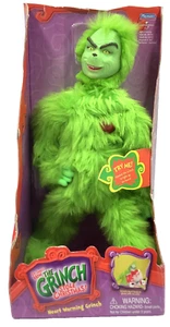 Dr. Seuss How The Grinch Stole Christmas Heart Warming Plush Toy Lights Up Works - Picture 1 of 8