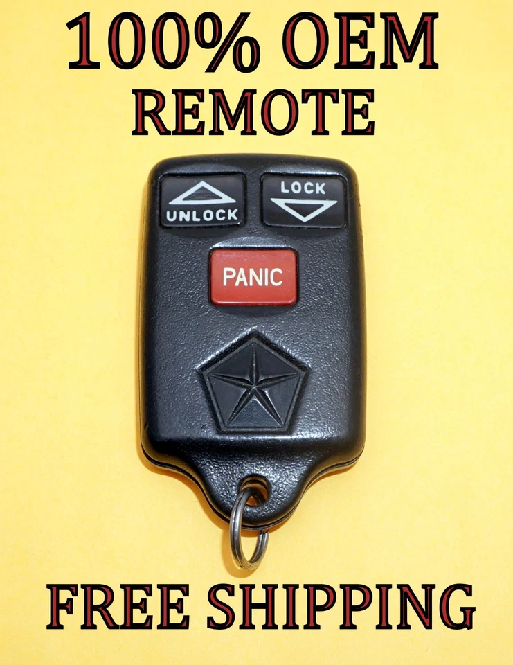 100% OEM CHRYSLER PLYMOUTH DODGE KEYLESS ENTRY TRANSMITTER  GQ43VT7T   - Image 1 of 2