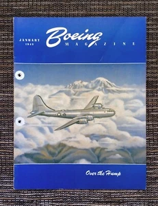 RARE VINTAGE 1945 Boeing Magazine: January, Volume XV, Number 1, "Over the Hump" - Picture 1 of 6