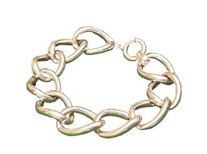 Rare Vintage Walter Lampl Sterling Silver 925 Puffy Link Bracelet - Picture 1 of 14