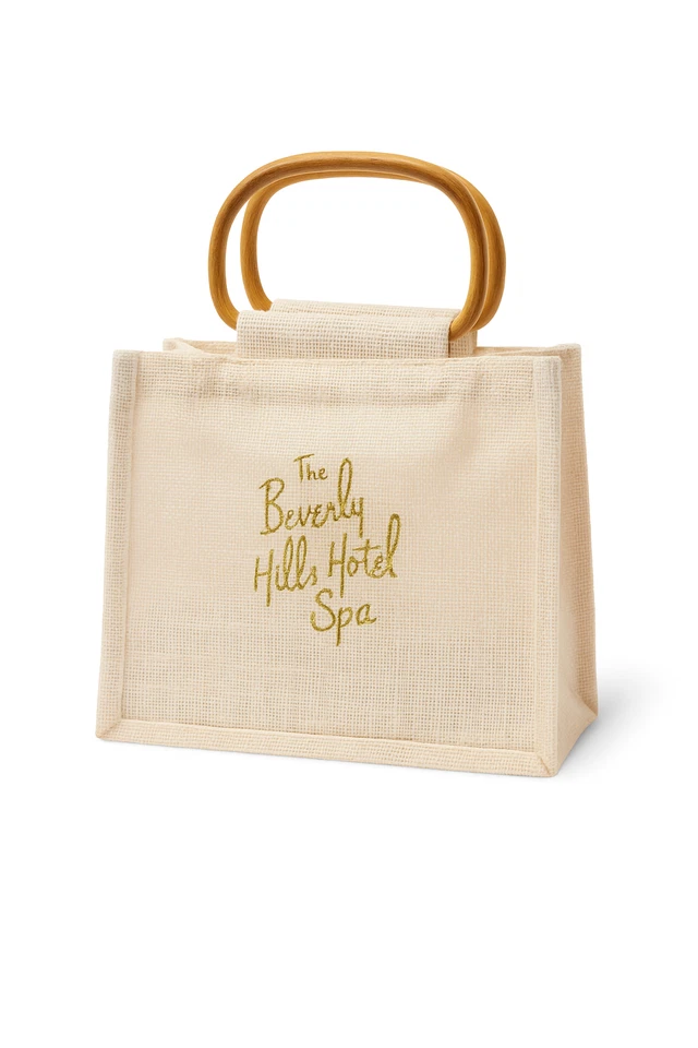 Vintage 100% Authentic Beverly Hills Hotel and Bungalows Tote Bag Natural - Image 1 of 1