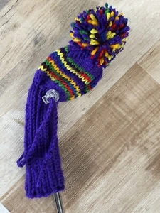 Cubierta de cabeza de palo de golf tejida con cordón palanca cuñas hierros púrpura - Imagen 1 de 5