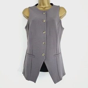 NUEVO Chaleco inteligente Ex RIVER ISLAND 10-18 gris crepé ajuste a medida para mujer - Imagen 1 de 8