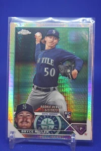 2023 Topps Chrome Update Rookie Debut Bryce Miller #USC99 Prism Refractor (RC) - Picture 1 of 2