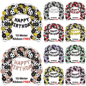 Football Balloons Happy Birthday Bunting Match Lover Party Balloon Decor UK - Picture 1 of 30