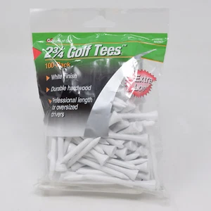 Golf Tees World of Golf 100 Pack 2 3/4" White Hardwood New Sealed Pro Length - Picture 1 of 9
