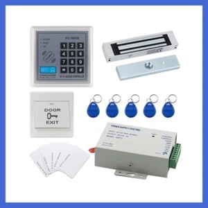 Access Control System w/180kg Electronic Lock+Power Supply+Exit Button+10RF Card - Picture 1 of 12