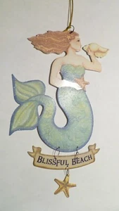Metal MERMAID plaque sign Dangling Starfish 6 Variations - Picture 1 of 7