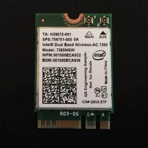 Lot of 10 Intel Dual Band Wireless-AC abgn 802.11ac NGFF Wi-Fi 7265NGW card - Picture 1 of 2