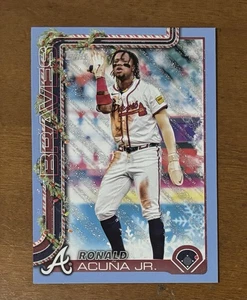 2025 Topps Holiday - Ronald Acuna Jr #H62 Light Blue Glitter SP Braves - Picture 1 of 2