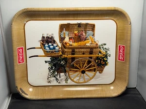 1958 Coca-Cola Coke Picnic Basket Vendor Cart Tray - Picture 1 of 10