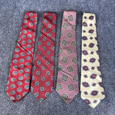 Lote de 4 corbatas vintage Kuppeheimer 4" multicolores y patrón Foto 1 de 4