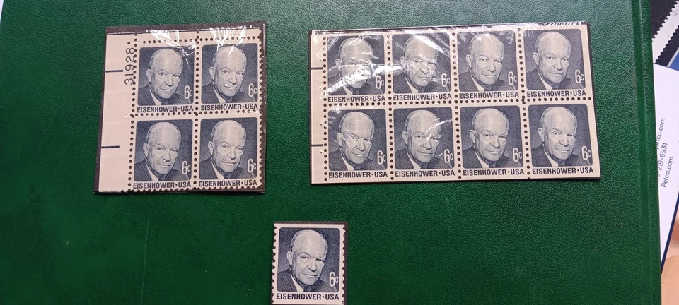 US Scott # 1393, Dwight D. Eisenhower, 1970 6¢ Stamp, TOTAL 13 STAMPS. - Image 1 of 1