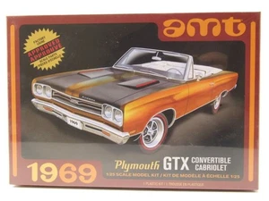 Plymouth GTX Convertible 1969 Modellino Auto Kit Costruzione Plastica 1:25 AMT - Foto 1 di 4
