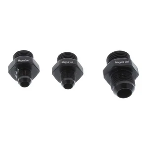 MagnaFuel Fitting Kit MP-3608-BLK; -10 ORB to AN x1, -08 ORB to -06AN x2, Black - Picture 1 of 1