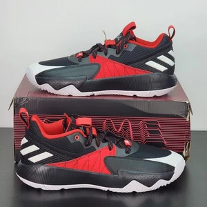 Scarpe da basket Adidas DAME Damian Lillard da uomo taglia 11 nere rosse sneakers - Foto 1 di 8