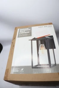 1-Light Transitional Outdoor Wall Light Lantern Sconce w/ Clear Glass 12" - Picture 1 of 4