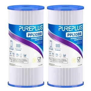 5 Micron 10" x 4.5" Whole House Pleated Sediment Filter for Well Water, 2PACK - Picture 1 of 9