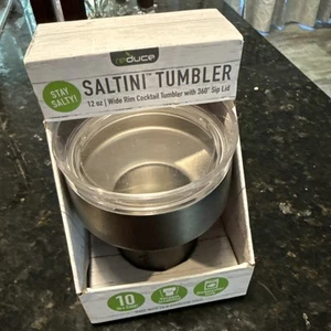 Saltini Tumbler Outdoor Margarita 12 oz Cocktail Salt & Sip Saltable Lid NEW - Picture 1 of 4