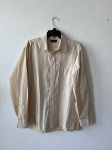 Christian Dior Monsieur Long Sleeve Button Beige Men's Dress Shirt 16 1/2 34-35 - Picture 1 of 8