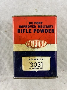Vintage Du Pont Impoved Military Rifle Powder #3031, 16 Unzen, leer - Bild 1 von 6