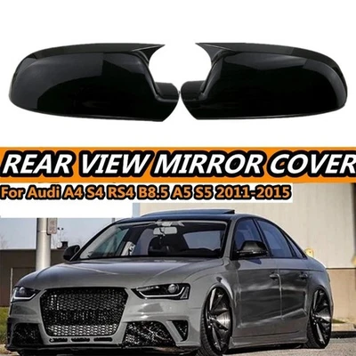 Tapas de cubierta de espejo retrovisor negro brillante para Audi A3 8P A4 A5 B8.5 S5 RS3 RS4 RS5 Foto 1 de 4