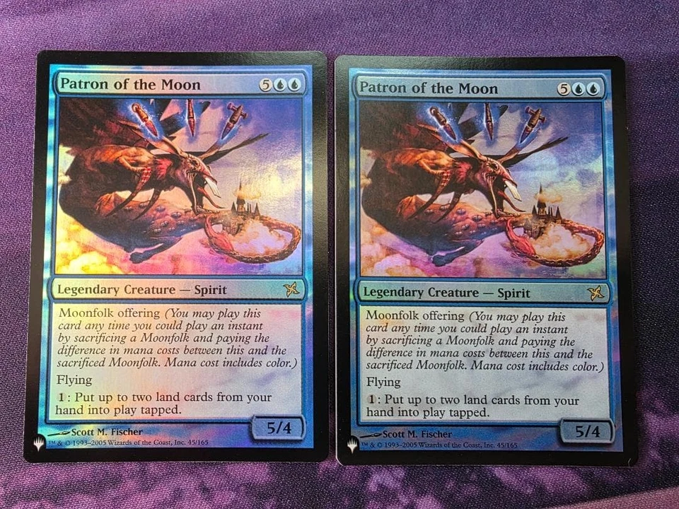MTG Patron of the Moon Foil Set of 2 Magic the Gathering Card Collectible - Image 1 of 1