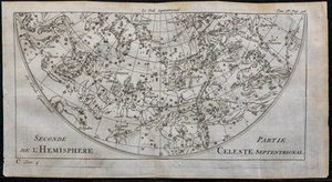 1743 - Carte céleste : Hémisphère septentrional - Gravure ancienne - Astronomie - Foto 1 di 5