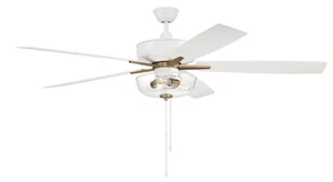 Craftmade Super Pro fan 3-Light Ceiling Fan with Blades Included in White with - Picture 1 of 1