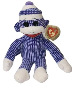 Ty Beanie Buddy Púrpura Acolchado CALCETINES MONO Mediano 16" MWMTs Peluche Juguete - Imagen 1 de 8