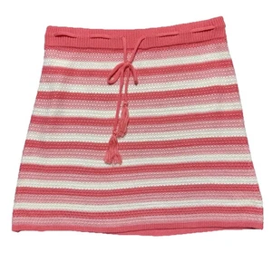 NUEVO CON ETIQUETAS Madden NYC Rosa y Blanco Rayas Crochet Falda Mujer Talla XL - Imagen 1 de 9