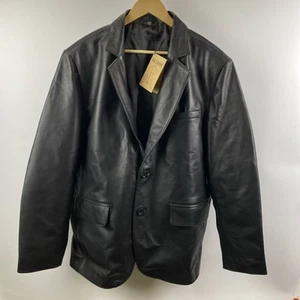 Echtleder Blazer Jacke schwarz Herren XL - Bild 1 von 18