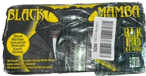 Guantes de nitrilo BLACKMAMBA Workshop, talla XL - negros (paquete de 100) - Imagen 1 de 2
