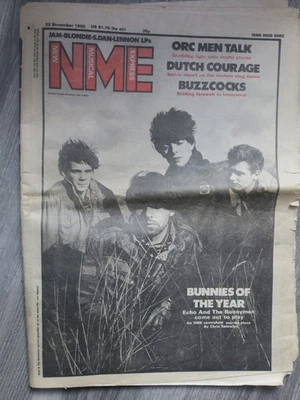 NME 22nd November 1980 New Musical Express Echo & Bunnymen Buzzcocks Lennon Yoko - Image 1 of 4