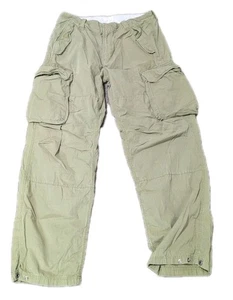 Y2K Gap Pantaloni Cargo Uomo Taglia 36x34 Larghi Baggy Fit Verde Ripstop Skate Grunge - Foto 1 di 6