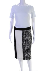 Falda midi Vince Camuto para mujer con cierre de cremallera línea A sin forro negra talla S - Imagen 1 de 6