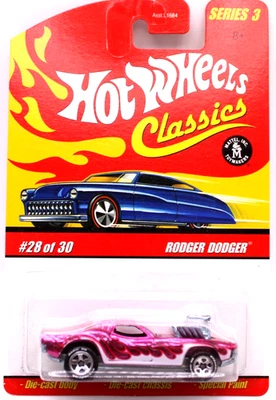 Hot Wheels Classics Serie 3 #28 Rodger Dodger SF Rosa WL5spk's Foto 1 de 4