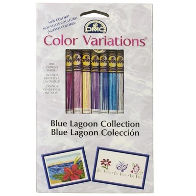 DMC Color Variations Floss Pack 8.7yd 8/Pkg Blue Lagoon - Image 1 of 2