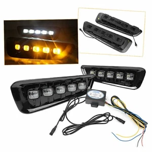 Pair LED Daytime Running Light DRL Lamp for Ford F-150 16-18 Raptor White/Yellow - Bild 1 von 11